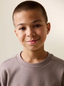 Next Marron mink - Ensemble t-shirt et short texturé Manchester Courts (3-16ans) New