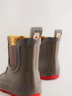 Next - Bottines en caoutchouc avec doublure chaude Marron motif renne Outlet