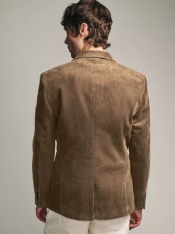 Next Marron neutre - Blazer en velours côtelé Outlet