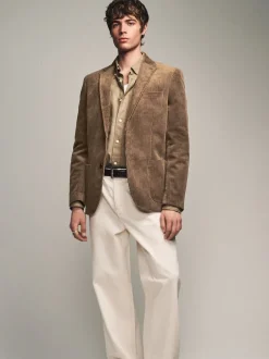 Next Marron neutre - Blazer en velours côtelé Outlet