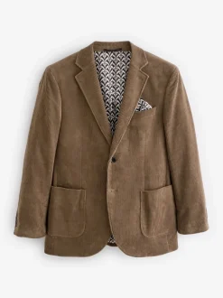 Next Marron neutre - Blazer en velours côtelé Outlet