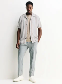 Next Marron neutre - Chemise rayée en jersey Manches courtes Best