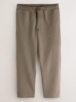 Next Marron neutre - Jogging droit en sergé texturé Best