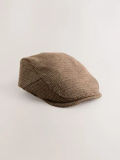 Next Marron pied-de-poule - casquette Clearance