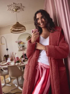 Next Marron rouille - Robe de chambre en peluche Online