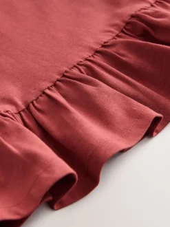 Next - T-shirt péplum à manches courtes (3mois-7ans) Marron rouille Hot