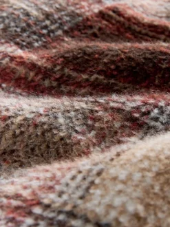 Next Marron rouille - Veste-chemise à carreaux à capuche doublée de peau de mouton Online