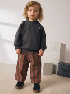 Next Marron rouille rayé - Pantalon large à enfiler (3mois-7ans) Sale