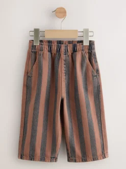 Next Marron rouille rayé - Pantalon large à enfiler (3mois-7ans) Sale