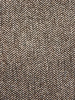 Next Marron taupe - Ajustement régulier - Blazer Signature Nova Fides en laine mélangée à chevrons Clearance