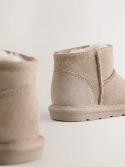 Next Marron taupe - Bottes en daim doublées et chaudes Sale