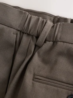 Next Marron taupe - Moulant - Pantalons extensibles à taille élastiquée Motionflex New