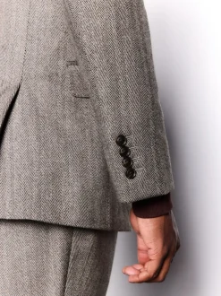 Next Marron taupe - Veste de costume à chevrons Marzotto 100% laine italienne à double boutonnage Online