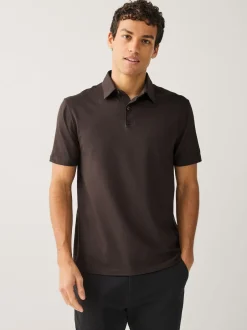 Next - Polo en jersey Manches courtes 3 Pack Marron/bleu/neutre Best