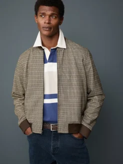 Next Marron/neutre - Blouson bomber à Carreaux élégant Outlet