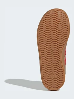 adidas - Vl Cour 3.0 Baskets enfant à crochets et boucles Marron/rouge Clearance