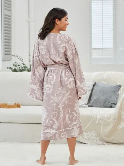 Laura Ashley - Peignoir Josette Mauve rose Clearance