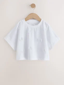 Next Mauve/blanc - Boxy Bows T-shirts 2 Pack (3-16ans) Best