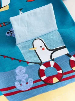 Next - T-shirt appliqué Manches courtes (3mths-7yrs) Mer bleue Hot