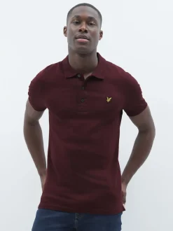 Lyle & Scott - Polo classique Merlot Discount