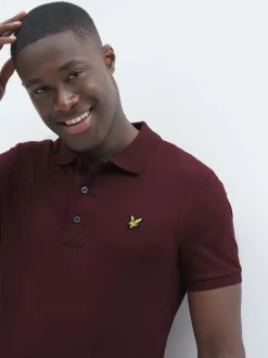 Lyle & Scott - Polo classique Merlot Discount