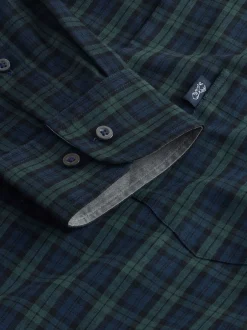 Next Micro Blackwatch Vert - Chemise Oxford ajustée Easy Iron Button Down Sale