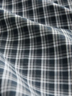 Next - Chemise Oxford ajustée Easy Iron Button Down Microcarreaux bleu marine Discount