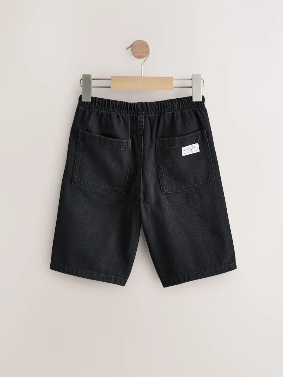 Next Mid Bleu/Noir - Bermuda Pull On Denim Shorts 2 Pack (3-16yrs) Hot