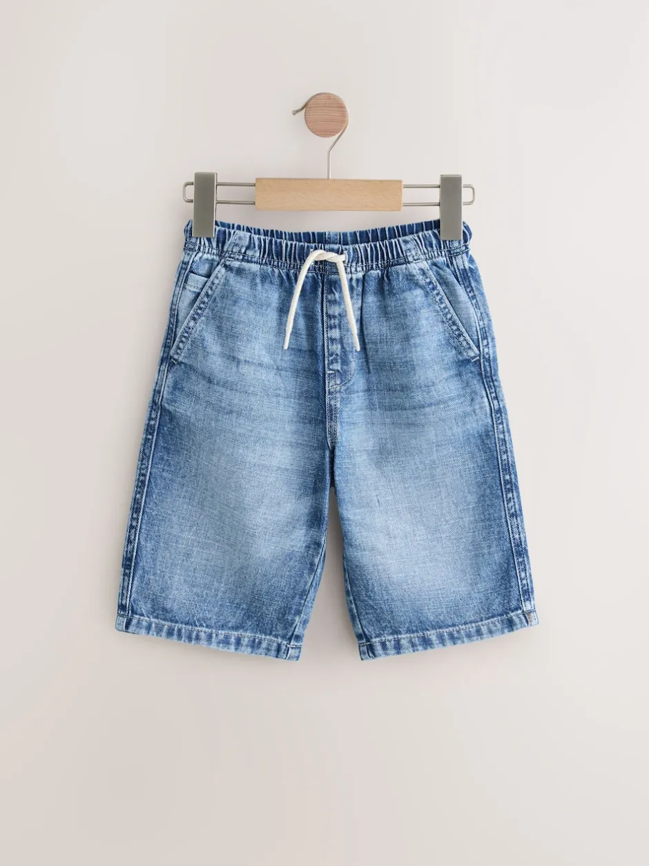 Next Mid Bleu/Noir - Bermuda Pull On Denim Shorts 2 Pack (3-16yrs) Hot