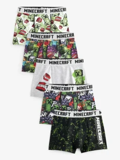 Next Minecraft - Lot de 5 boxers (3-16ans) New