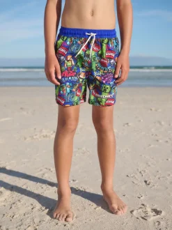 Next - Shorts de bain (3-16yrs) Minecraft bleu marine