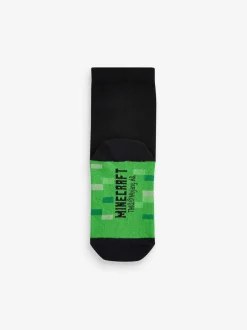 Next Minecraft Noir - 5{Paquet de chaussettes en coton riche New