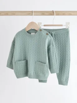 Next Minéral - Ensemble bébé pull et legging en tricot texturé 100 % coton (0mois -3ans) Online