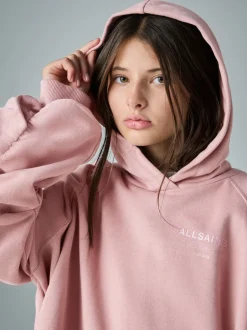 smALLSAINTS Mi-rose - Sweat à capuche Dana zippé oversize New