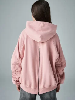 smALLSAINTS Mi-rose - Sweat à capuche Dana zippé oversize New