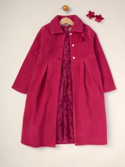 Miss Veste avec tulle appliqué et Robe en tulle imprimée Ensemble Sale