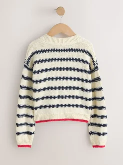 Next Mono Stripe (mono) - Cardigan à col en V (3-16ans)