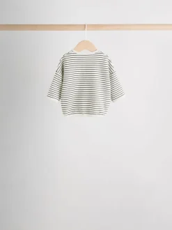 Next Mono Stripe (mono) - Lot de 4 t-shirts à manches longues bébé (0mois2ans) New