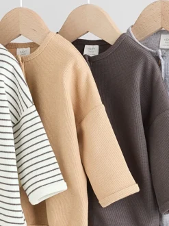 Next Mono Stripe (mono) - Lot de 4 t-shirts à manches longues bébé (0mois2ans) New