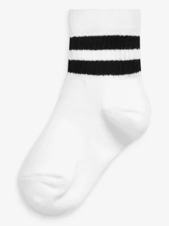 Next - Cushioned Semelle intérieure Cotton Rich Ribbed Tipped Chaussettes 5 Lot monochrome Online