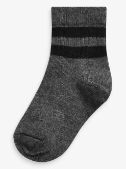 Next - Cushioned Semelle intérieure Cotton Rich Ribbed Tipped Chaussettes 5 Lot monochrome Online