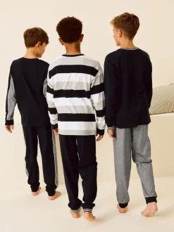 Next - Lot de 3 pyjamas à jambes courtes (3-16ans) (3-16ans) monochrome Hot