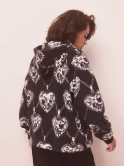 Next monochrome - Polaires Polar demi-zippée Cœur et médaillon Discount