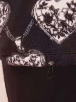 Next monochrome - Polaires Polar demi-zippée Cœur et médaillon Discount