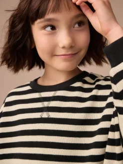 Next - Sweat-shirt oversize côtelé confortable (9mois-16ans) monochrome Clearance