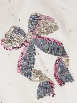 Monsoon haut à manches longues avec nœud à sequins Sale