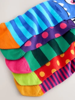 Next Monstre bleu/vert/rouge - Paquet de chaussettes à motifs 5 Clearance