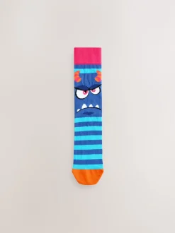 Next Monstre bleu/vert/rouge - Paquet de chaussettes à motifs 5 Clearance