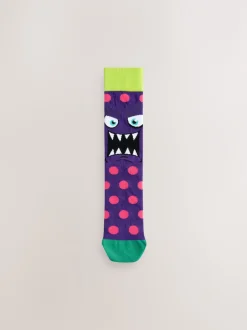Next Monstre bleu/vert/rouge - Paquet de chaussettes à motifs 5 Clearance