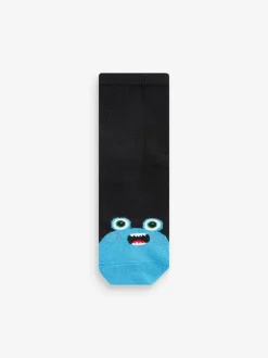 Next Monstres noir/lumineux - Paquet de chaussettes en coton riche 10 Hot